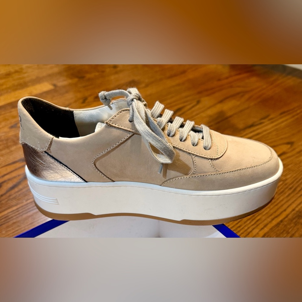 P448 EMPIRE - Neutral Beige Platform Sneakers EU Size 37 - Picture 9 of 15